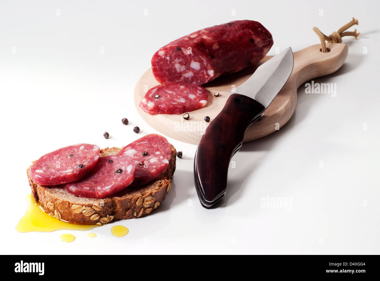 Salame secco Foto Stock