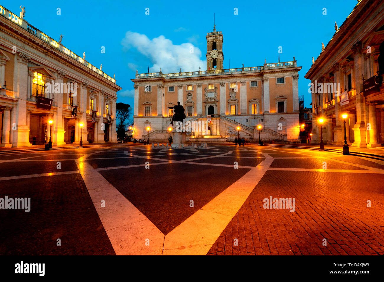 Piazza del Campidoglio, Roma Italia Foto Stock