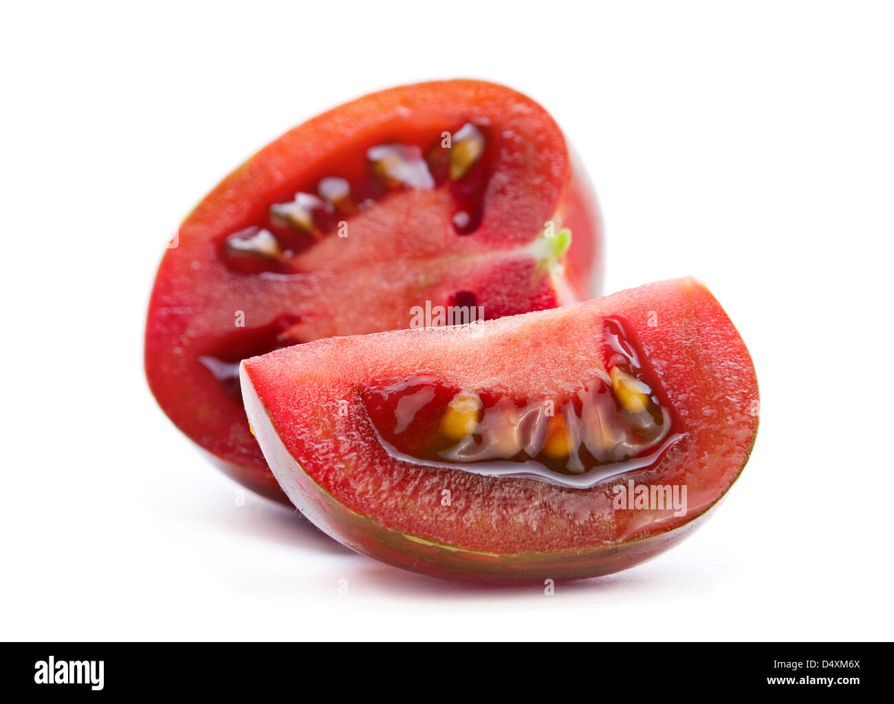 Pomodoro marrone closeup isolato su bianco Foto Stock
