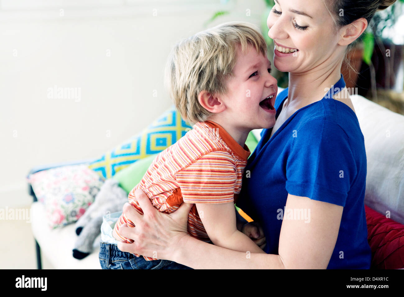 MADRE E FIGLIO Foto Stock