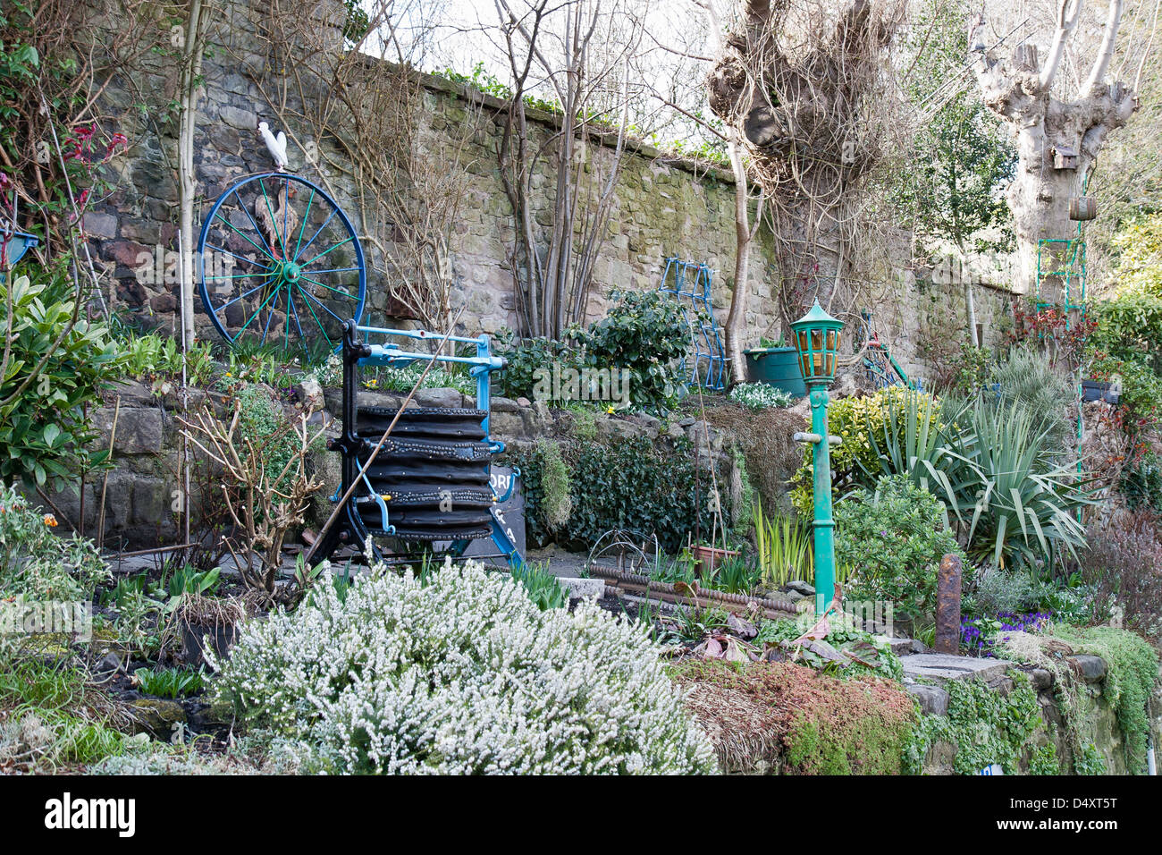 Heysham Lancashire, Inghilterra, giardino Foto Stock