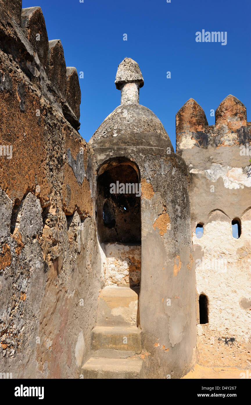 Fortificazioni a Fort Jesus sull isola di Mombasa, in Kenya, Africa orientale Foto Stock