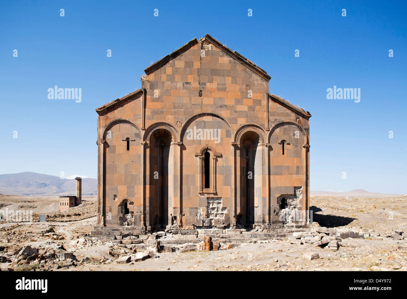 Cattedrale successivamente cambiato in fethiye moschea, ani rovine, area di Kars, nord-Anatolia orientale, Turchia, Asia Foto Stock