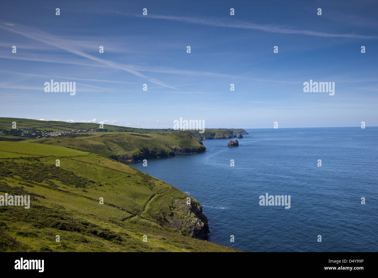 South West Coast Path, Boscastle a Crackington Haven Foto Stock