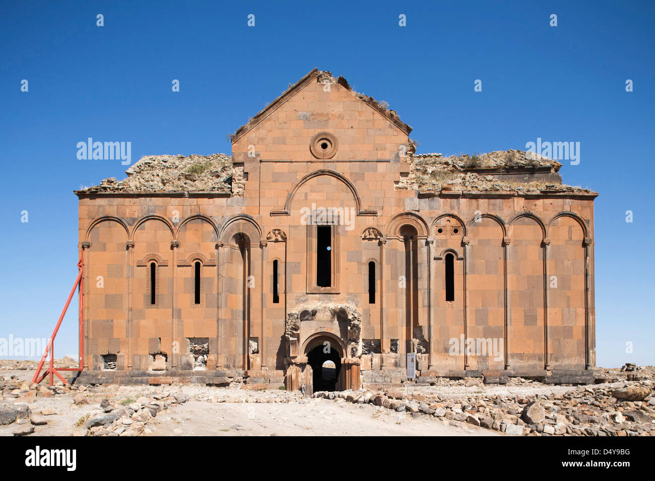 Cattedrale successivamente cambiato in fethiye moschea, ani rovine, area di Kars, nord-Anatolia orientale, Turchia, Asia Foto Stock