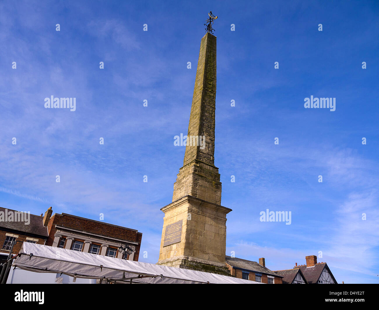 Obelisco in Piazza del Mercato nella Città di Ripon North Yorkshire, Inghilterra Foto Stock