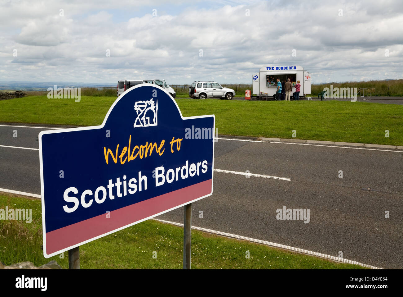 Jedburgh Regno Unito, il confine tra Inghilterra e Scozia Foto Stock