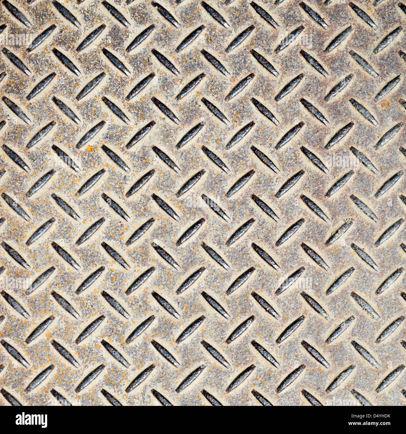 Dettaglio di grado industriale acciaio checkerplate Foto Stock