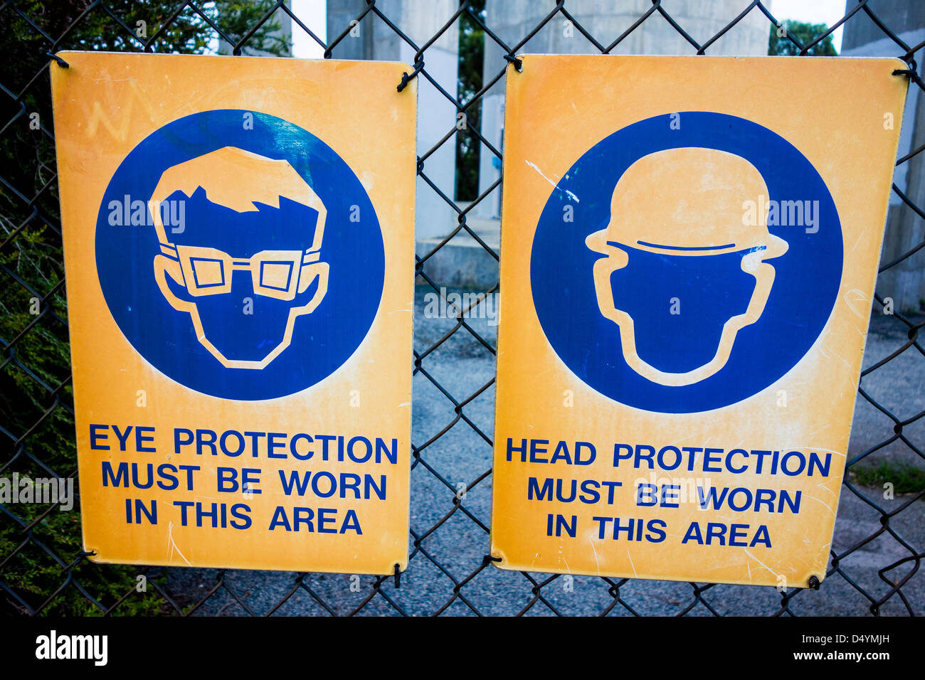 Segnaletica di sicurezza Foto Stock