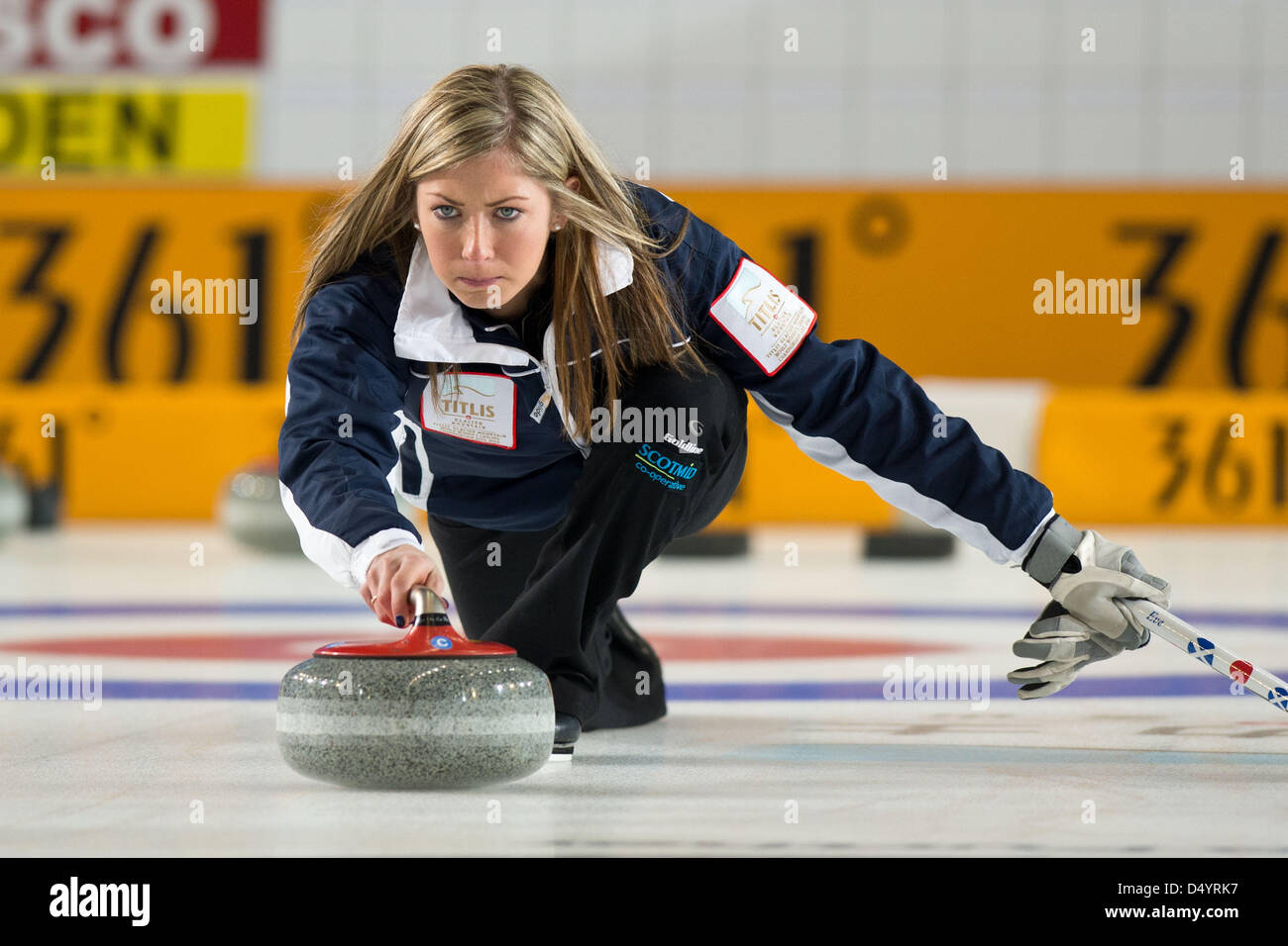Eve Muirhead (SCO), 20 marzo 2013 - Il Curling : Mondo donna Campionato di Curling 2013 a Volvo Sport Center, Riga, Lettonia, (foto di Enrico Calderoni/AFLO SPORT) Foto Stock