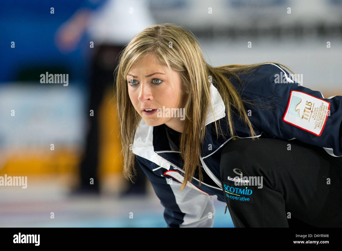 Eve Muirhead (SCO), 20 marzo 2013 - Il Curling : Mondo donna Campionato di Curling 2013 a Volvo Sport Center, Riga, Lettonia, (foto di Enrico Calderoni/AFLO SPORT) Foto Stock
