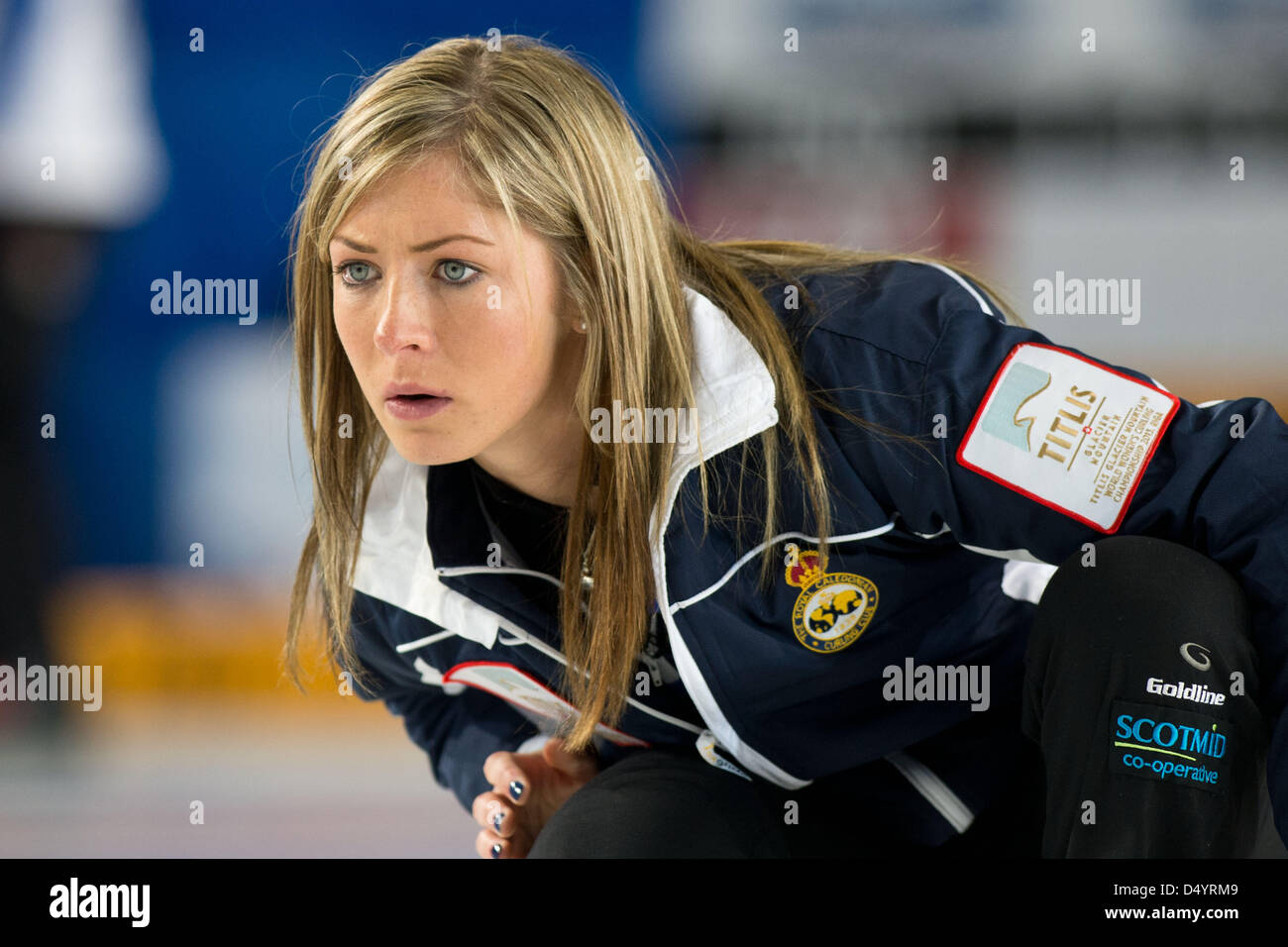 Eve Muirhead (SCO), 20 marzo 2013 - Il Curling : Mondo donna Campionato di Curling 2013 a Volvo Sport Center, Riga, Lettonia, (foto di Enrico Calderoni/AFLO SPORT) Foto Stock