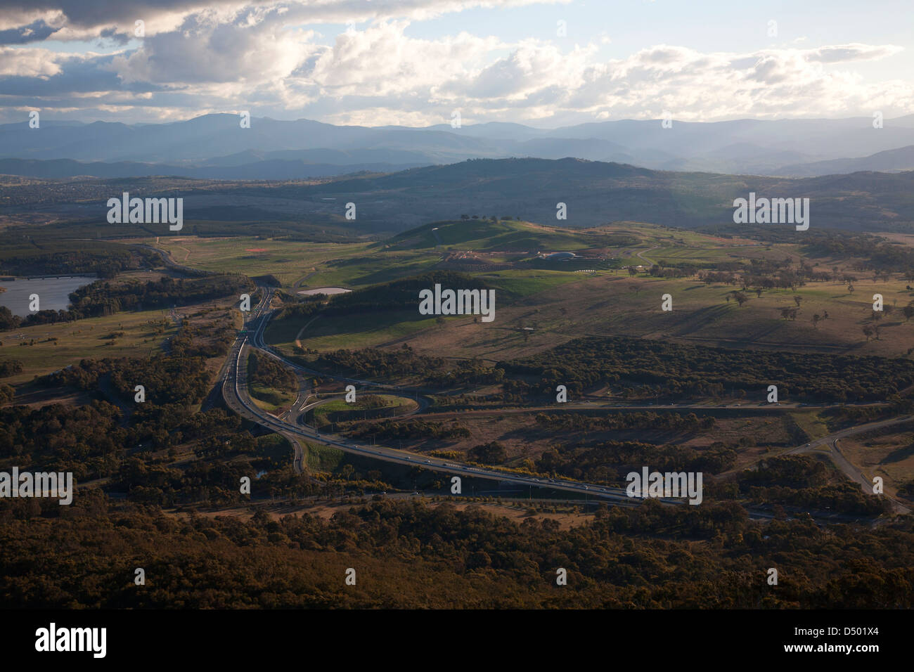 Parkes modo parte della rete stradale in Canberra Australia Foto Stock