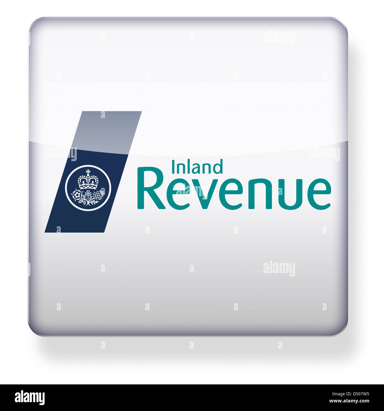 L Inland Revenue logo come l'icona di un'app. Percorso di clipping incluso. Foto Stock