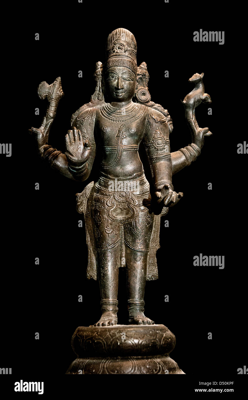 Chandrasekhara XV sec. Abhivriddisvaram Thanjavur indù in India in bronzo Foto Stock