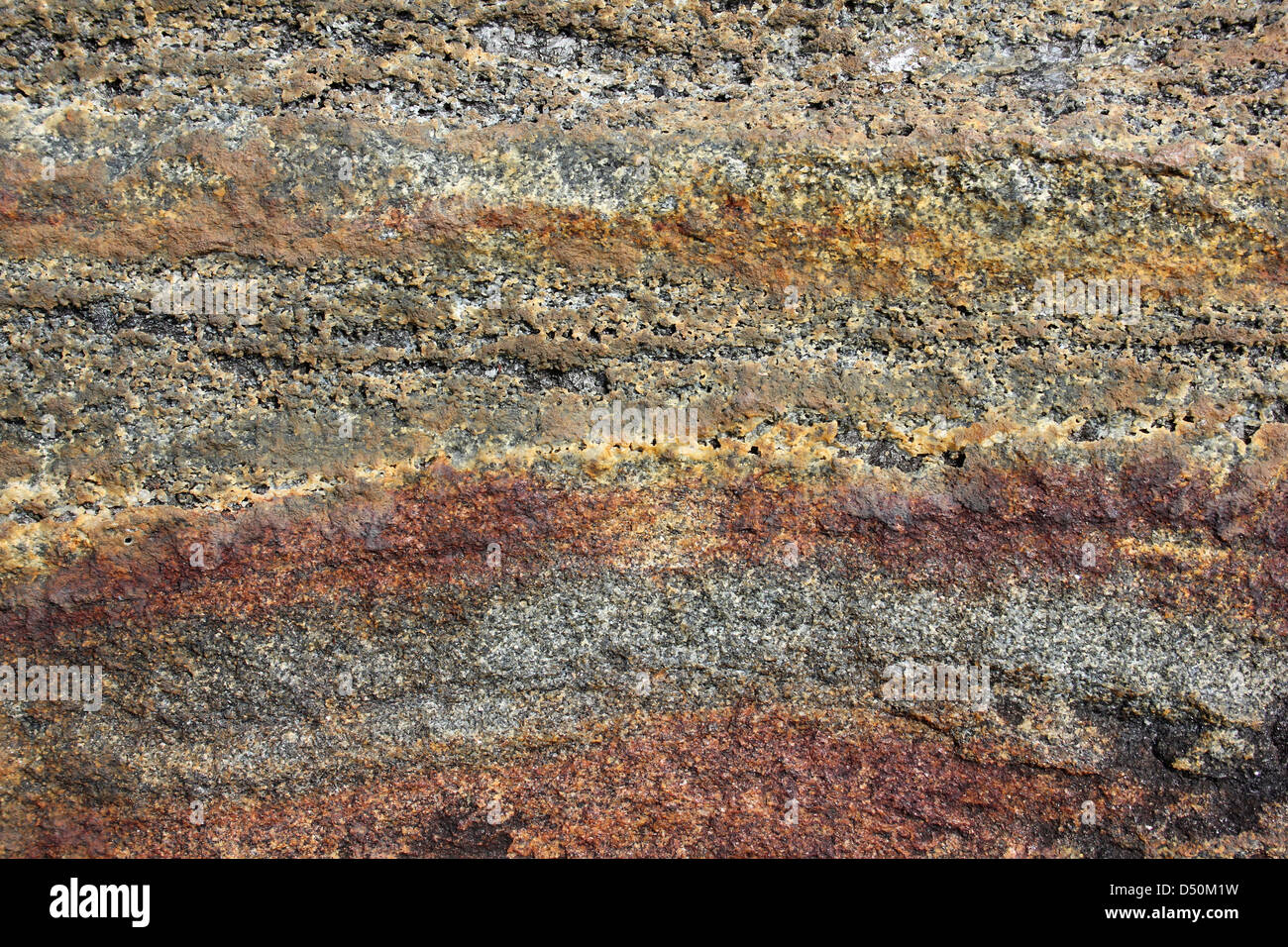 Le rocce metamorfiche del complesso delle Highland, Pre-Cambrian Foto Stock