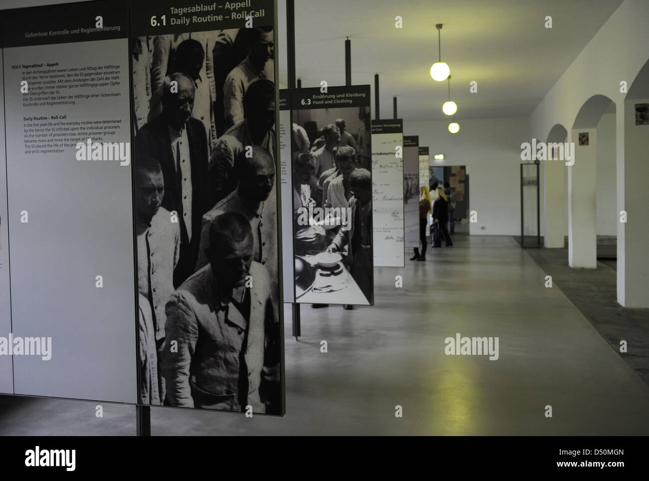 Campo di Concentramento di Dachau. Campo nazista di prigionieri aperto nel 1933. Interno del Memorial Museum. Germania. Foto Stock