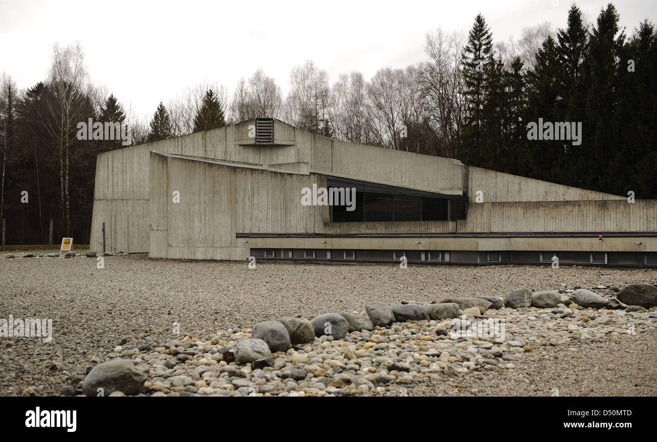 Campo di Concentramento di Dachau. Campo nazista di prigionieri aperto nel 1933. Chiesa Evangelica della Riconciliazione, 1967. Germania. Foto Stock