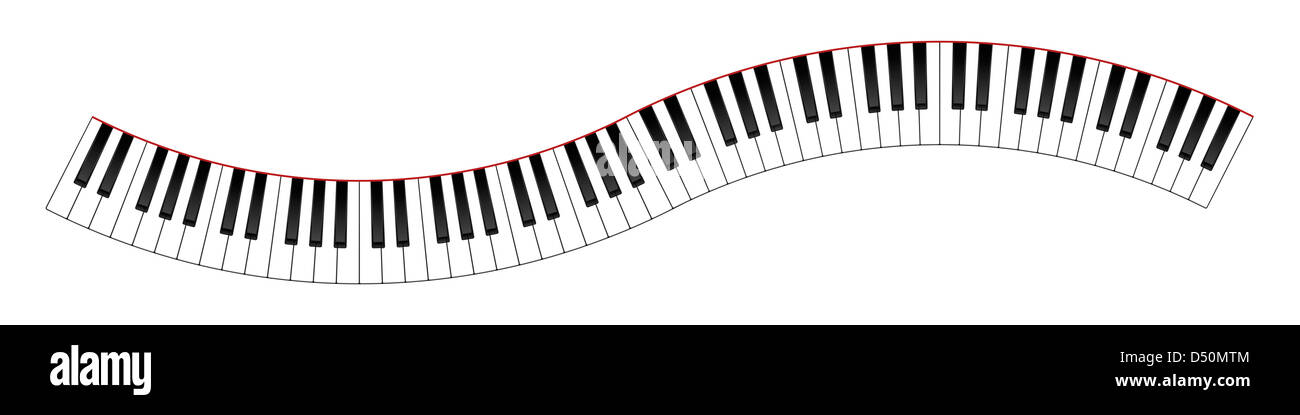 Curva della tastiera per pianoforte Foto stock - Alamy