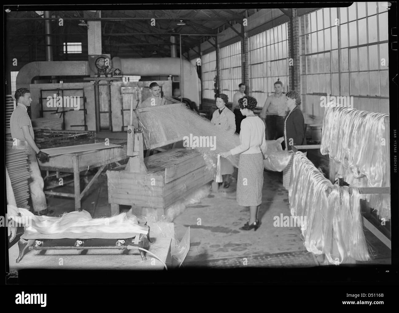 La lana di vetro. Frederick e Dimmock Co. Il secondo colpo di processo, Marzo 1937 Foto Stock