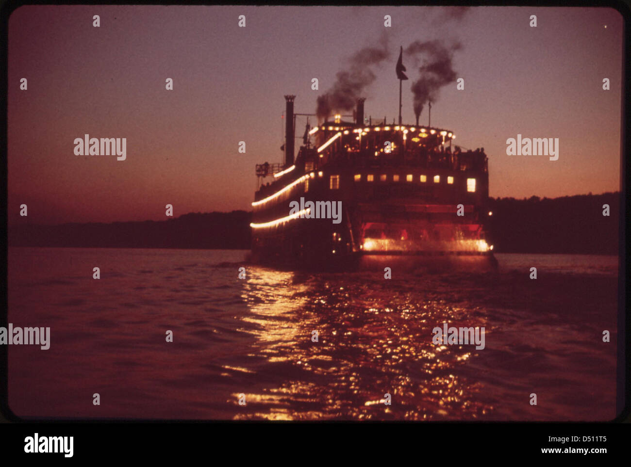 Steamboat pedalo' sul Fiume Ohio, Maggio 1972 Foto Stock