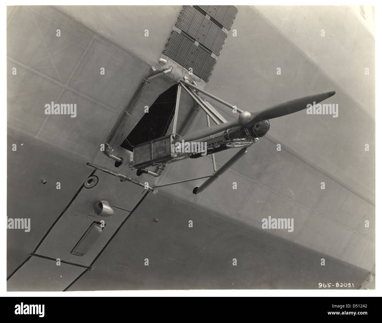 Fotografia di un elica su un dirigibile, ca. 1933 Foto Stock