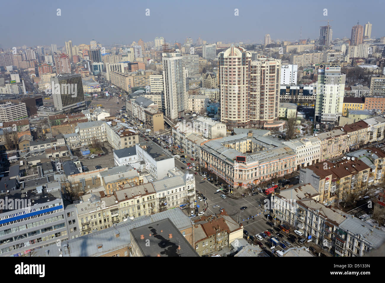 Città di Kiev, vista aerea Foto Stock