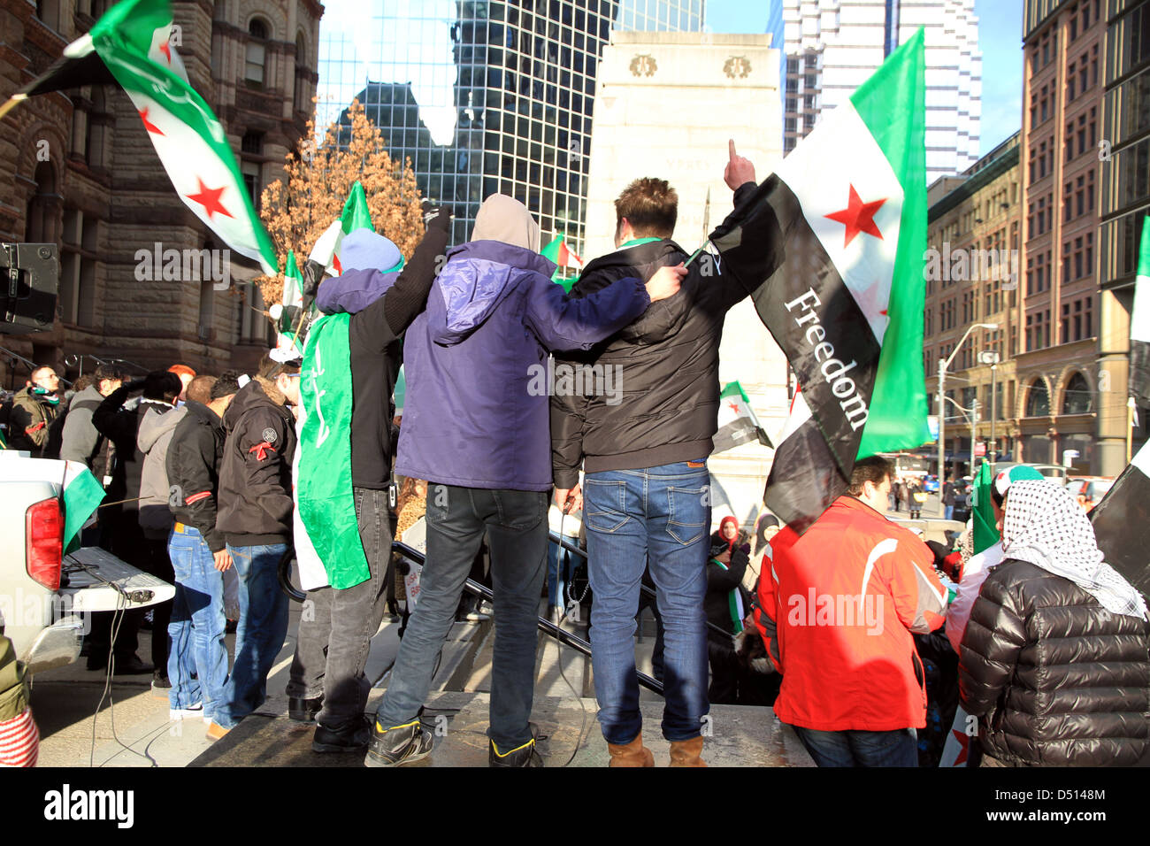 Syrian Arab Spring sostenitori in Toronto Foto Stock
