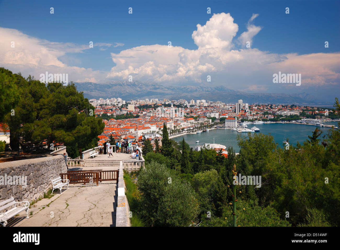 Spalato, vista dalla collina di Mariano Foto Stock