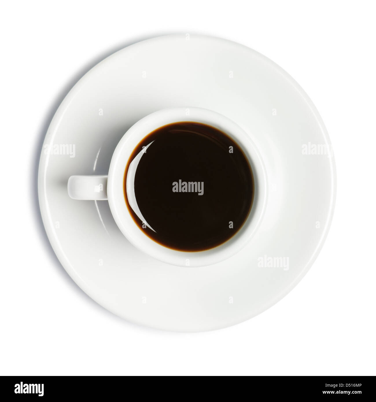 Tazza di caffè isolato su bianco Foto Stock