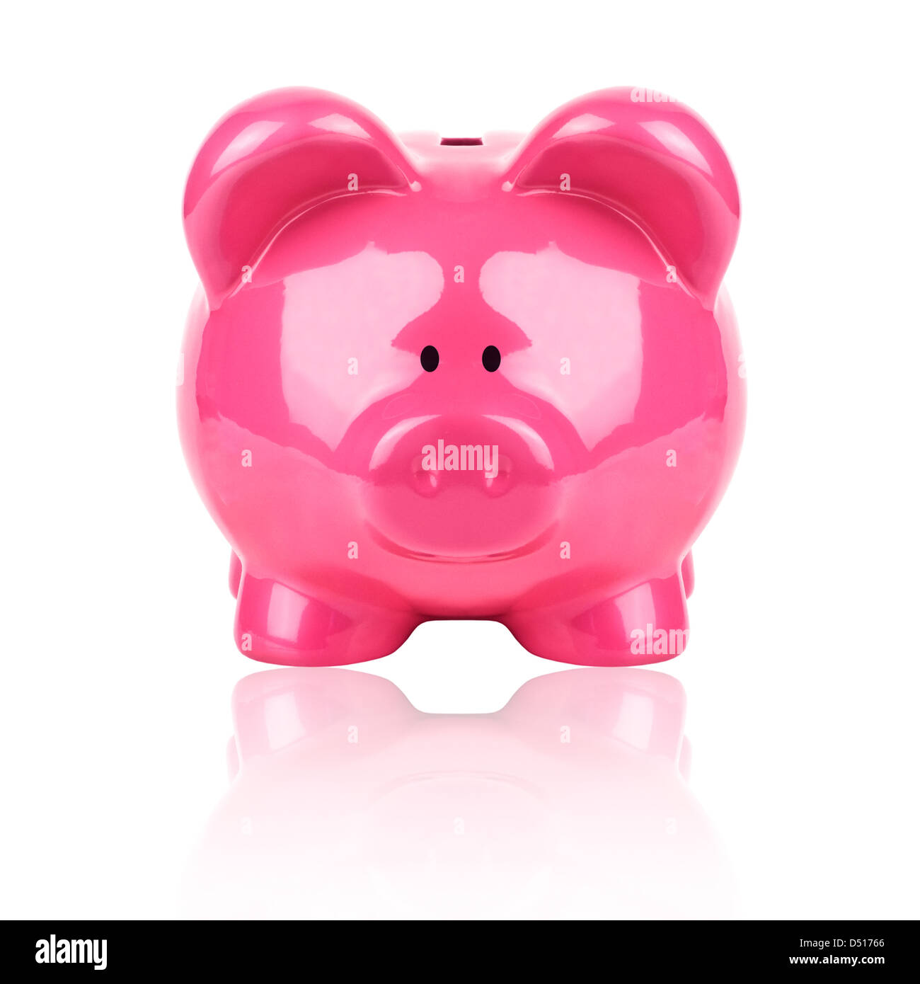 Maiale dentellare denaro box isolato Foto Stock