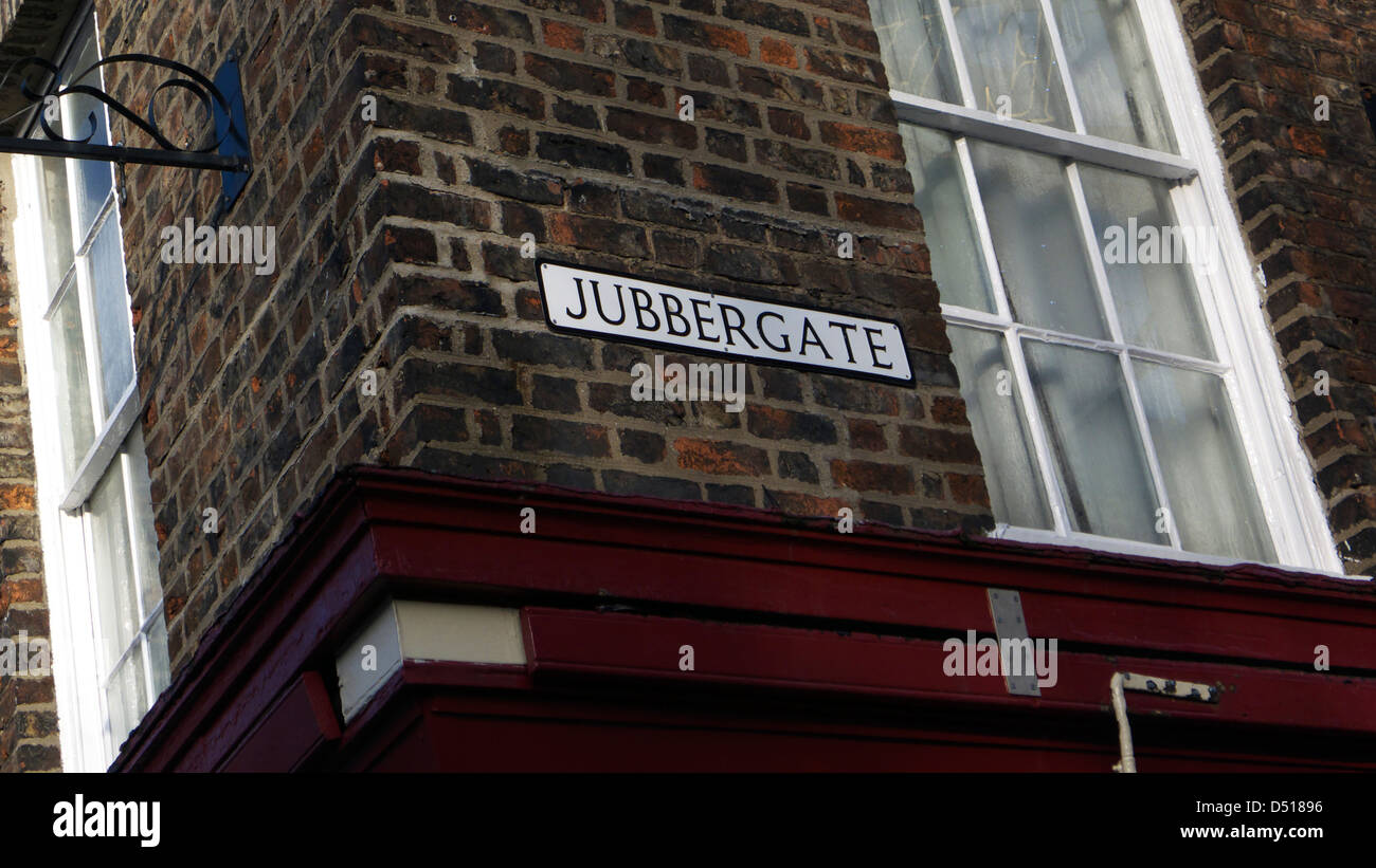 Jubbergate in York, Inghilterra Foto Stock