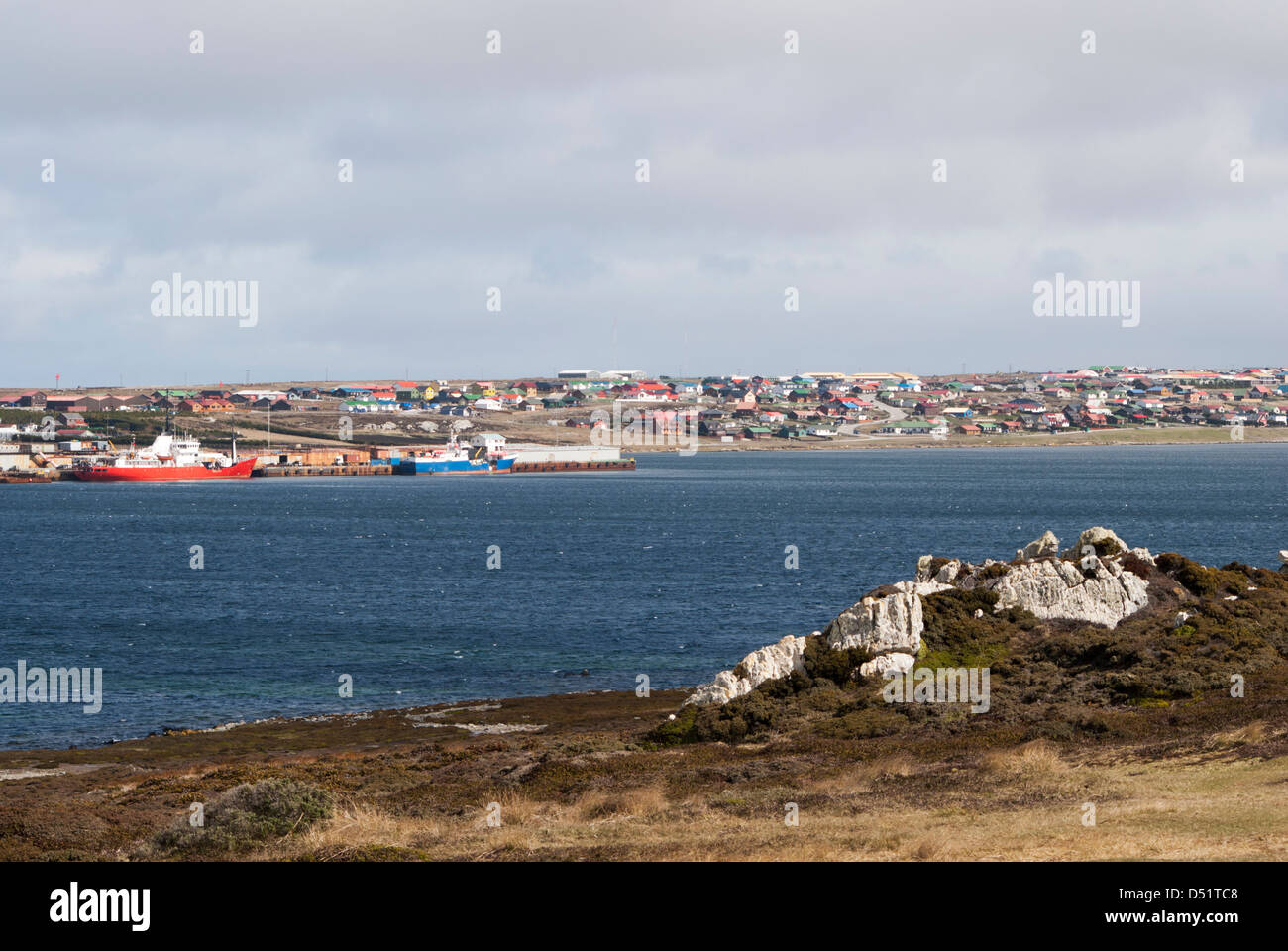 Stanley Harbour, Stanley, Isole Falkland Foto Stock