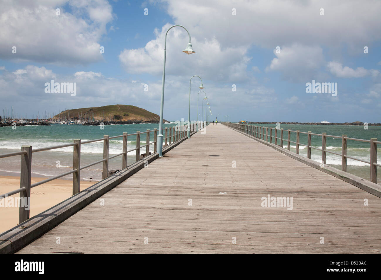 Il Consiglio Pier a Coffs Harbour sulla metà costa nord del Nuovo Galles del Sud Australia. Foto Stock