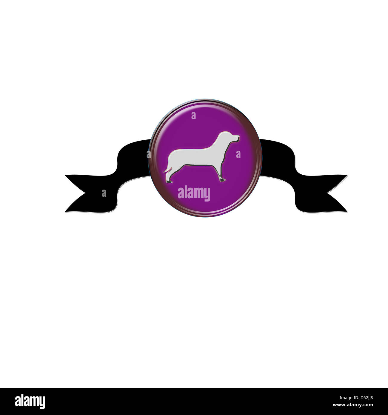 Questo banner di cane o amante degli animali per la progettazione o il web Foto Stock