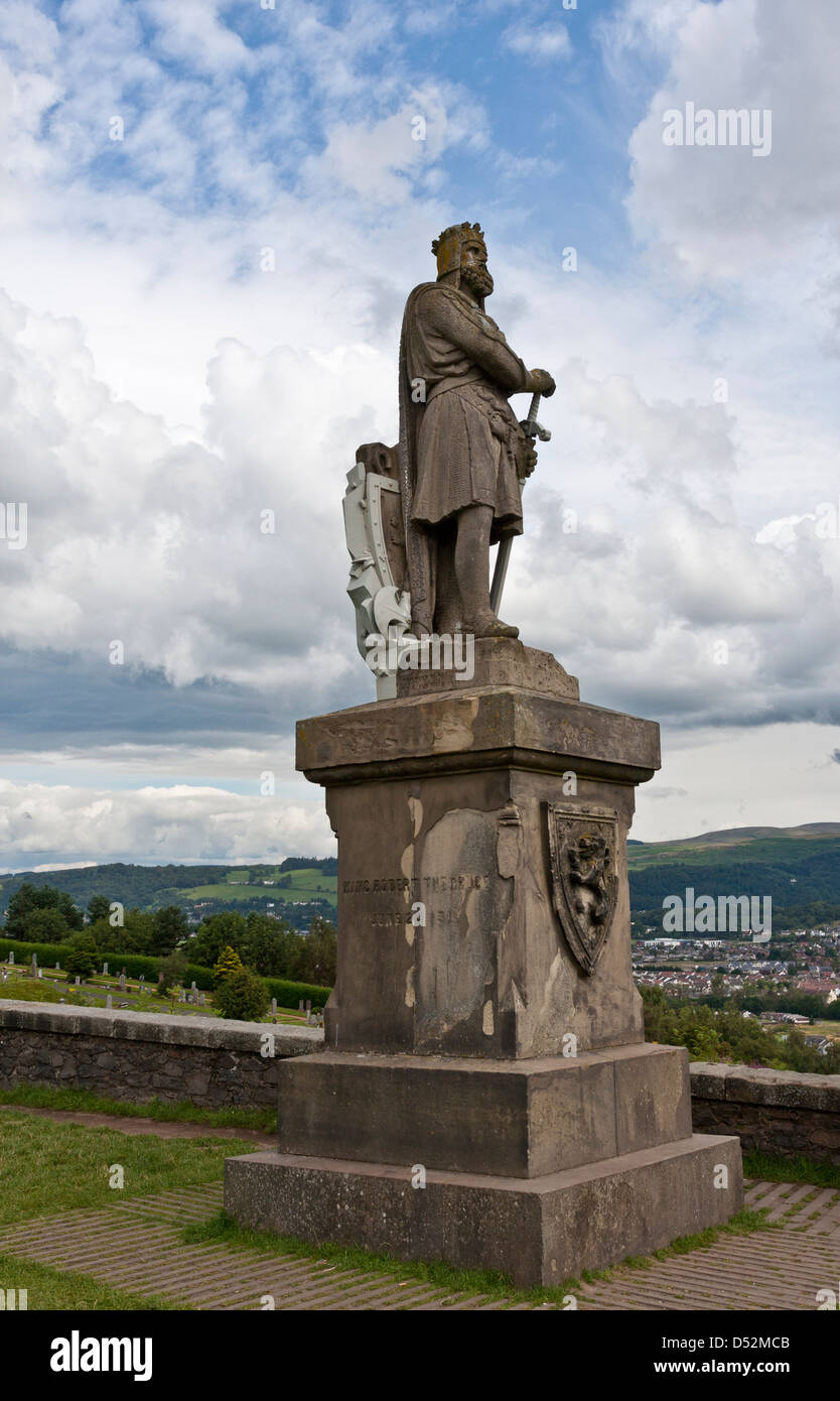 Re Roberto Bruce statua, Stirling, Scozia Foto Stock