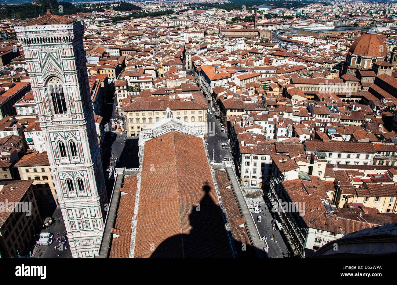 Firenze, Italia: vista panoramica dalla cima del Duomo Foto Stock