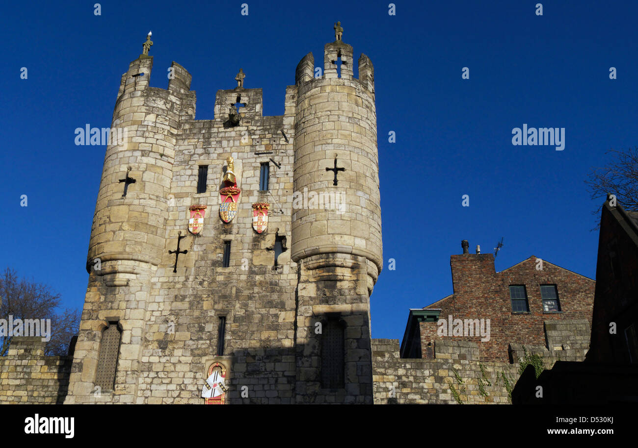 Micklegate Bar, York, Inghilterra Foto Stock