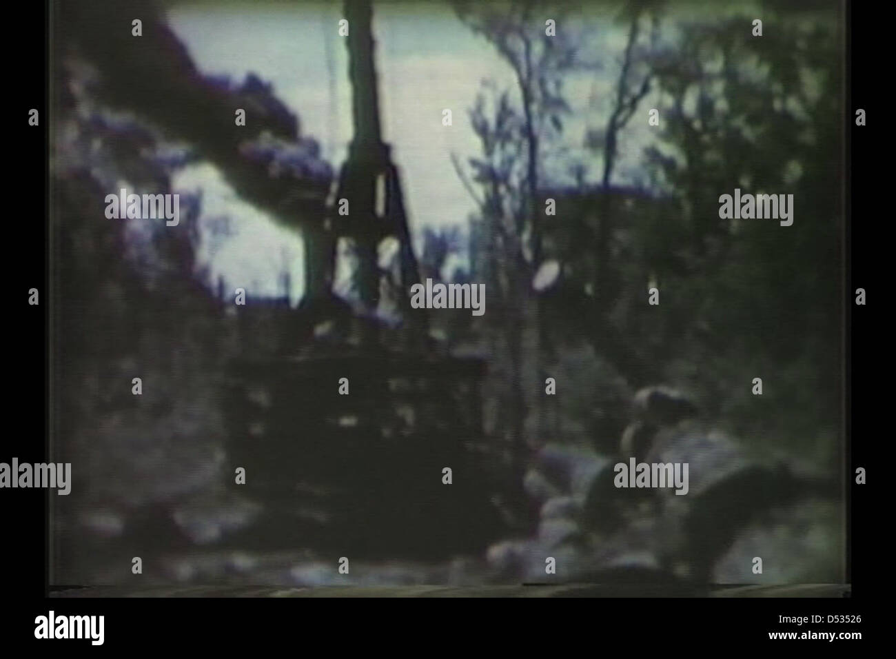 Charles L. "Buster" Borklund Jr. Ha documentato l'industria del legname nelle contee di Taylor e Dixie, Florida. L'immagine cattura i lavoratori che utilizzano pinze skidder durante il commercio del legname, mostrando il processo laborioso di disboscamento nella regione. Foto Stock