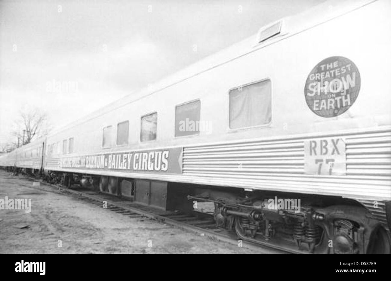 Vista del Ringling Bros e Barnum & Bailey's treno auto: Tallahassee, Florida Foto Stock