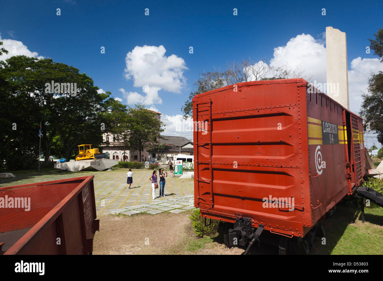 Cuba, Santa Clara provincia, Santa Clara, Monumento a la Toma del Tren Blindado. Il Treno Blindato. Foto Stock