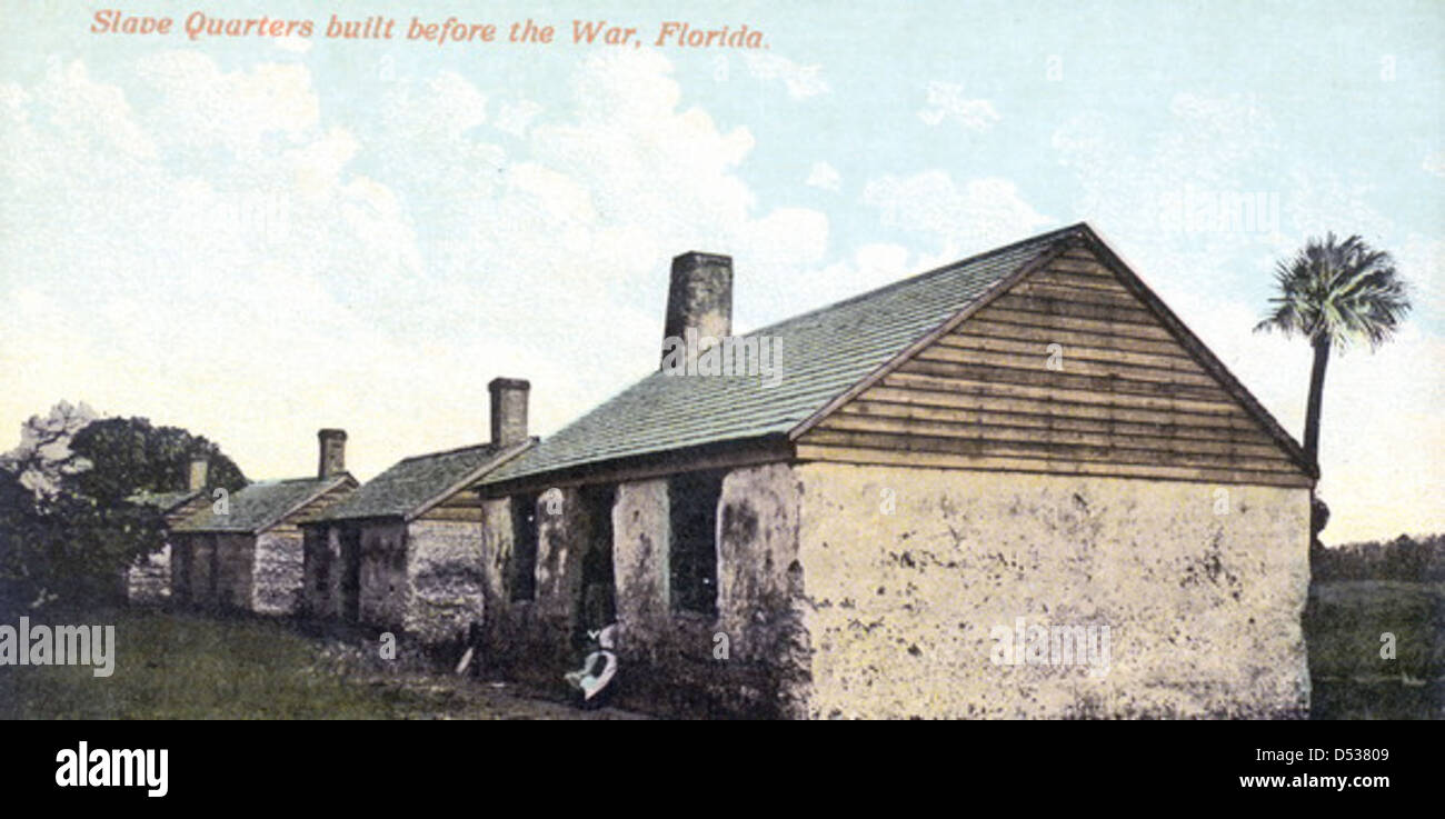 Quarti Slave costruite prima della guerra: Fort George Island, Florida Foto Stock
