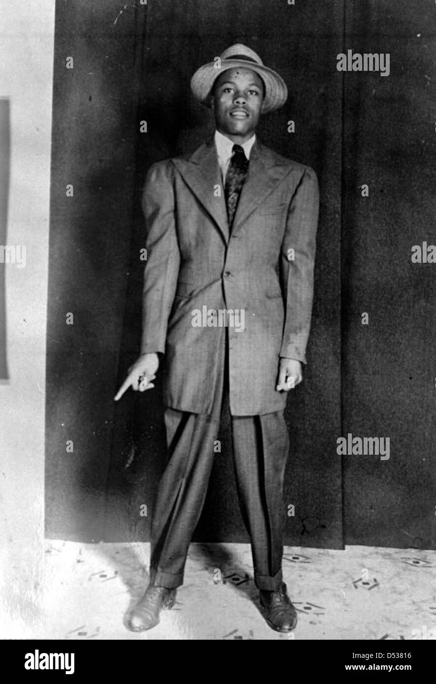 Rayfield McGhee in un zoot suit: Tallahassee, Florida Foto Stock
