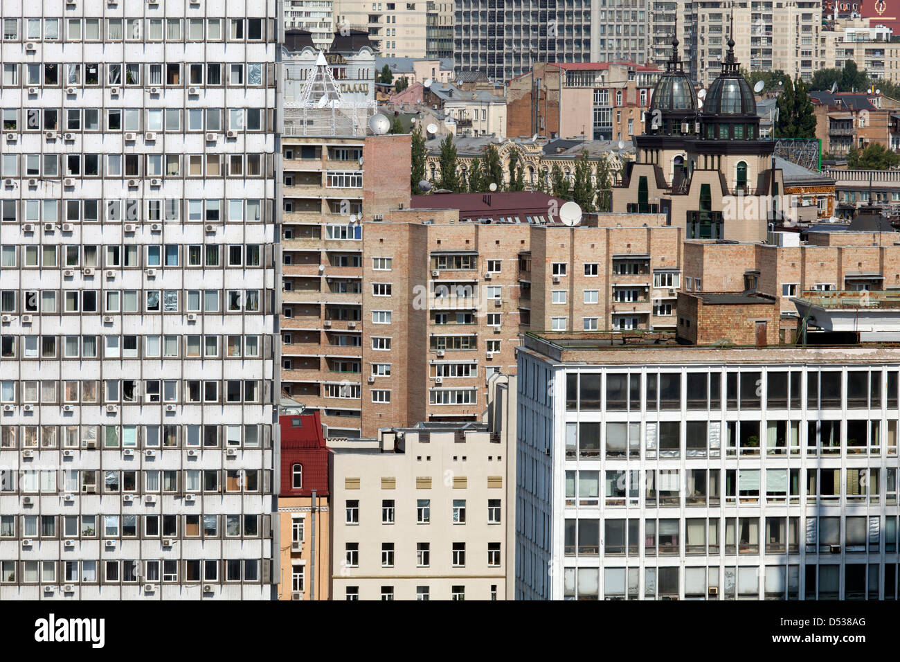 Kiev, Ucraina, edifici nel centro della città Foto Stock
