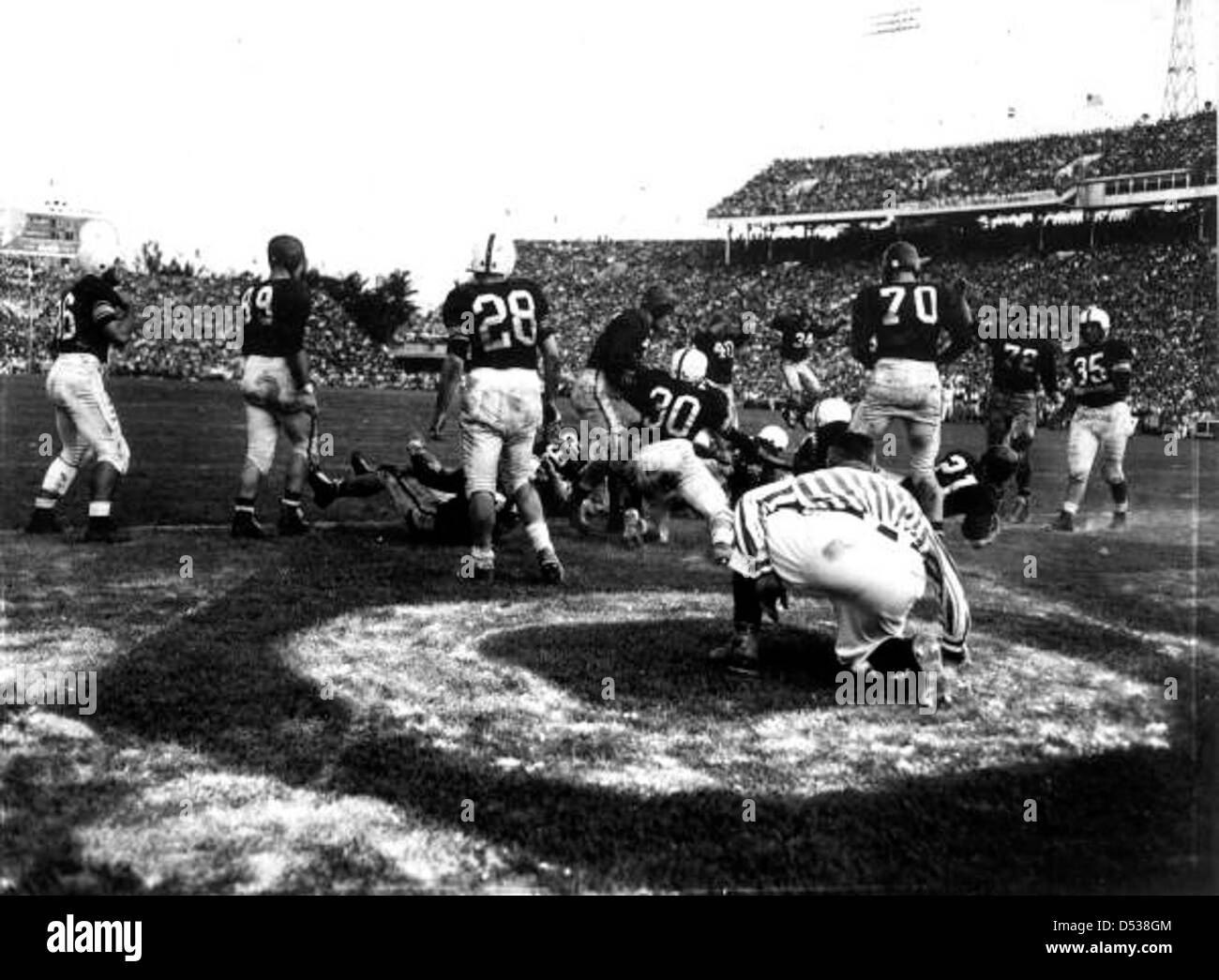 Vista ravvicinata della Orange Bowl: Miami, Florida Foto Stock