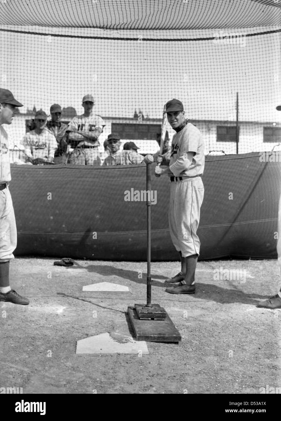 La pratica di ovatta a Brooklyn Dodgers Spring Training: Vero Beach, Florida Foto Stock