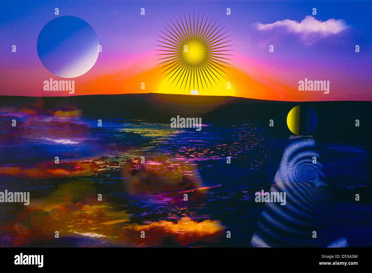 Messa a terra il battesimo Photoshop arte digitale da Anthony Green Foto Stock