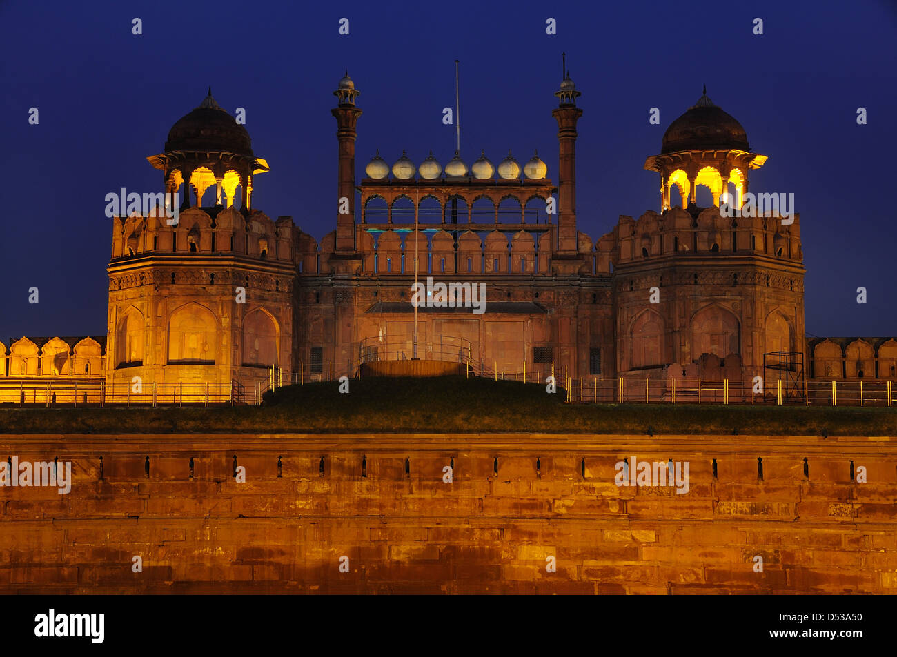 Red Fort. UNESCO World Heritage Site nella Vecchia Delhi Foto Stock