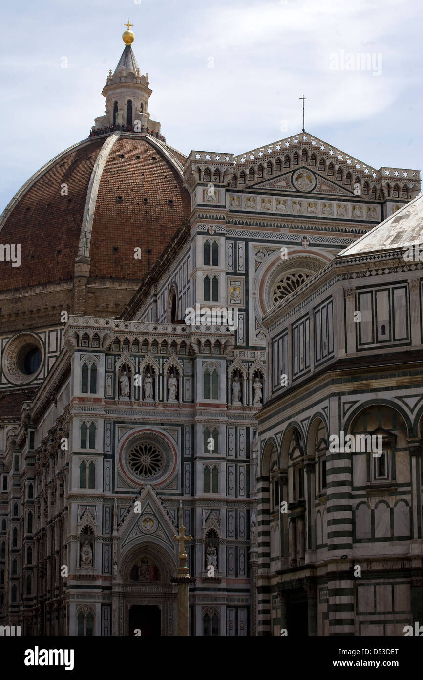 Il Duomo, da vicino - Firenze, Italia Foto Stock