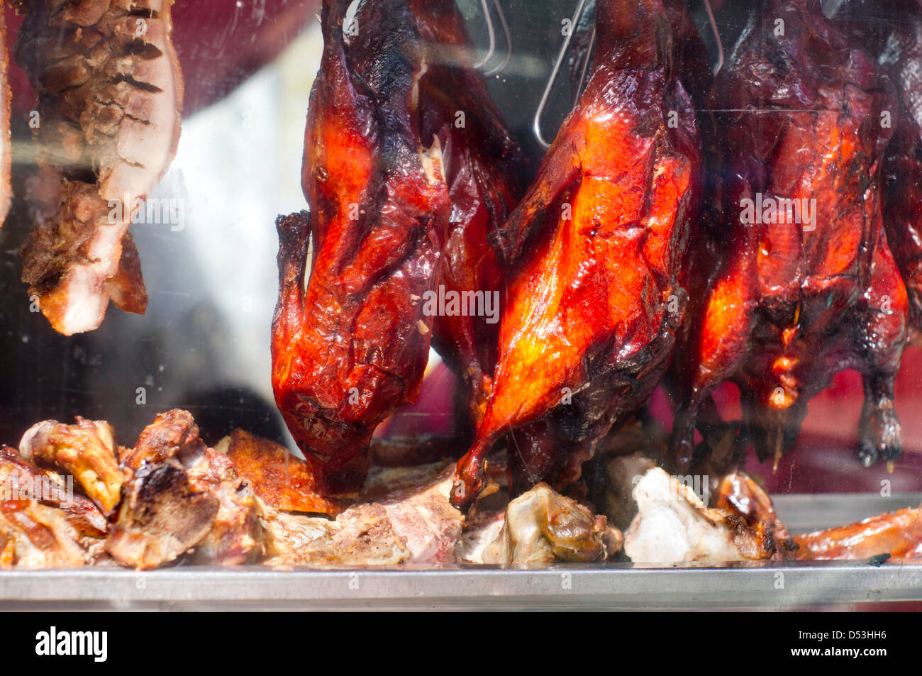 L anatra arrosto in vendita in Malaysia. Comune di cibo cinese in Asia. Foto Stock